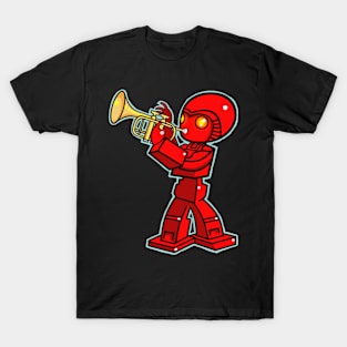 Trumpet playing robot T-Shirt